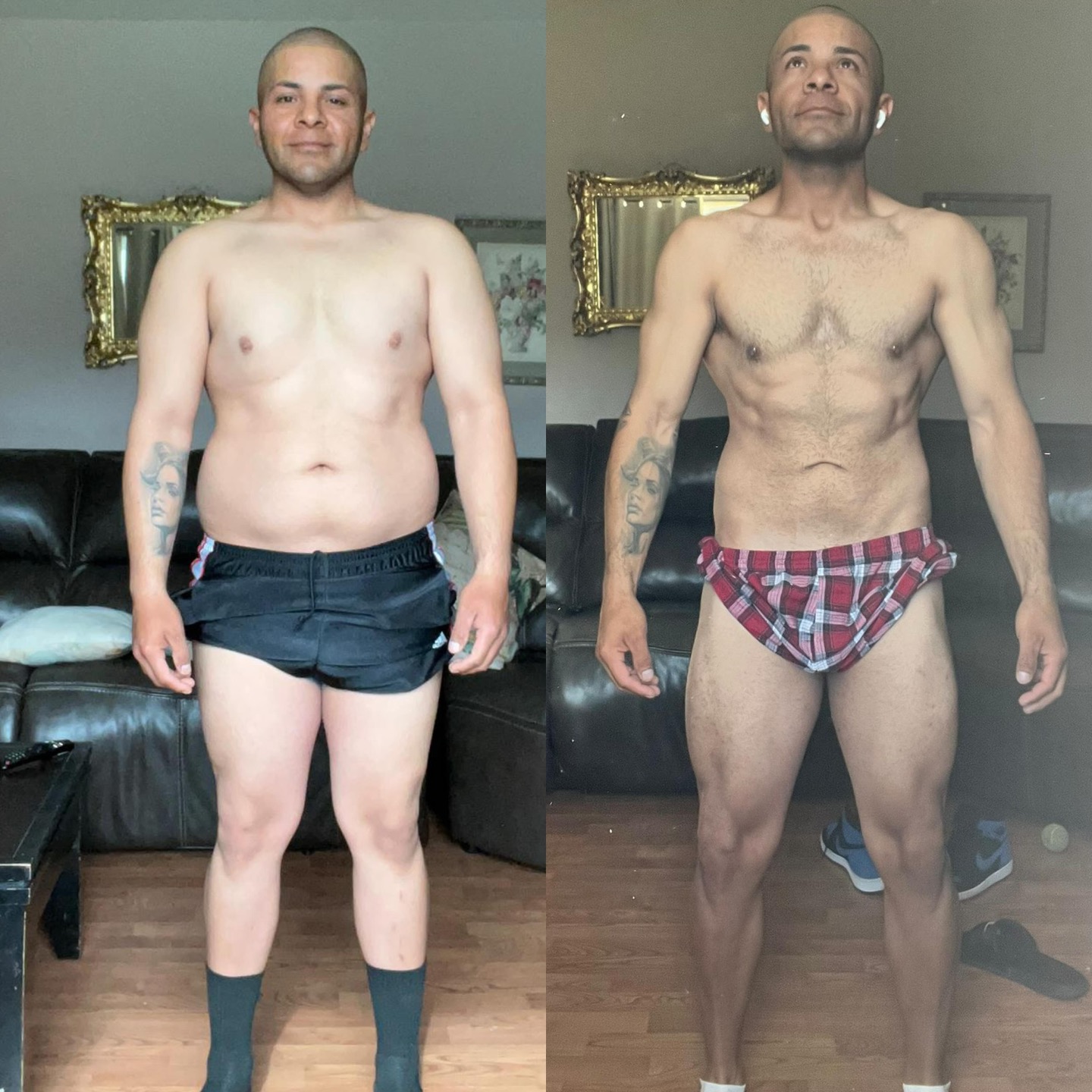 Client before and after photos