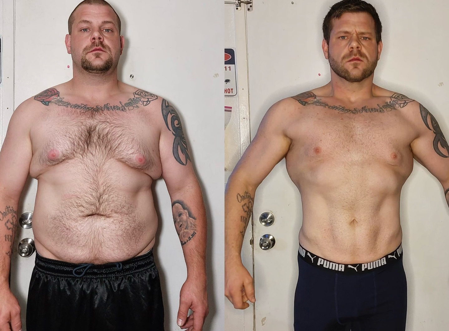 Client before and after photos