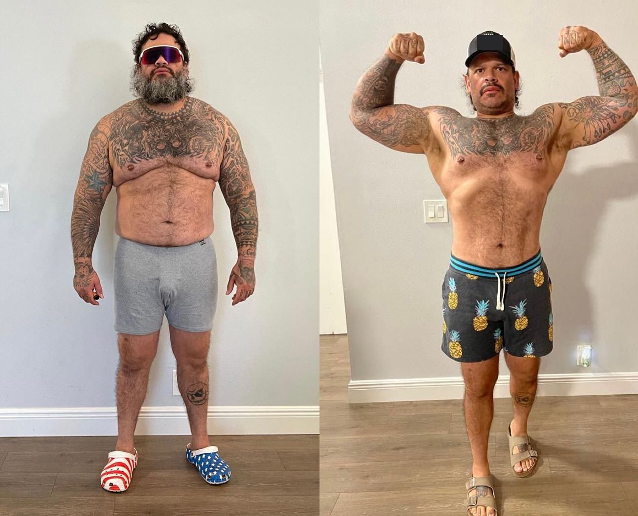Client before and after photos