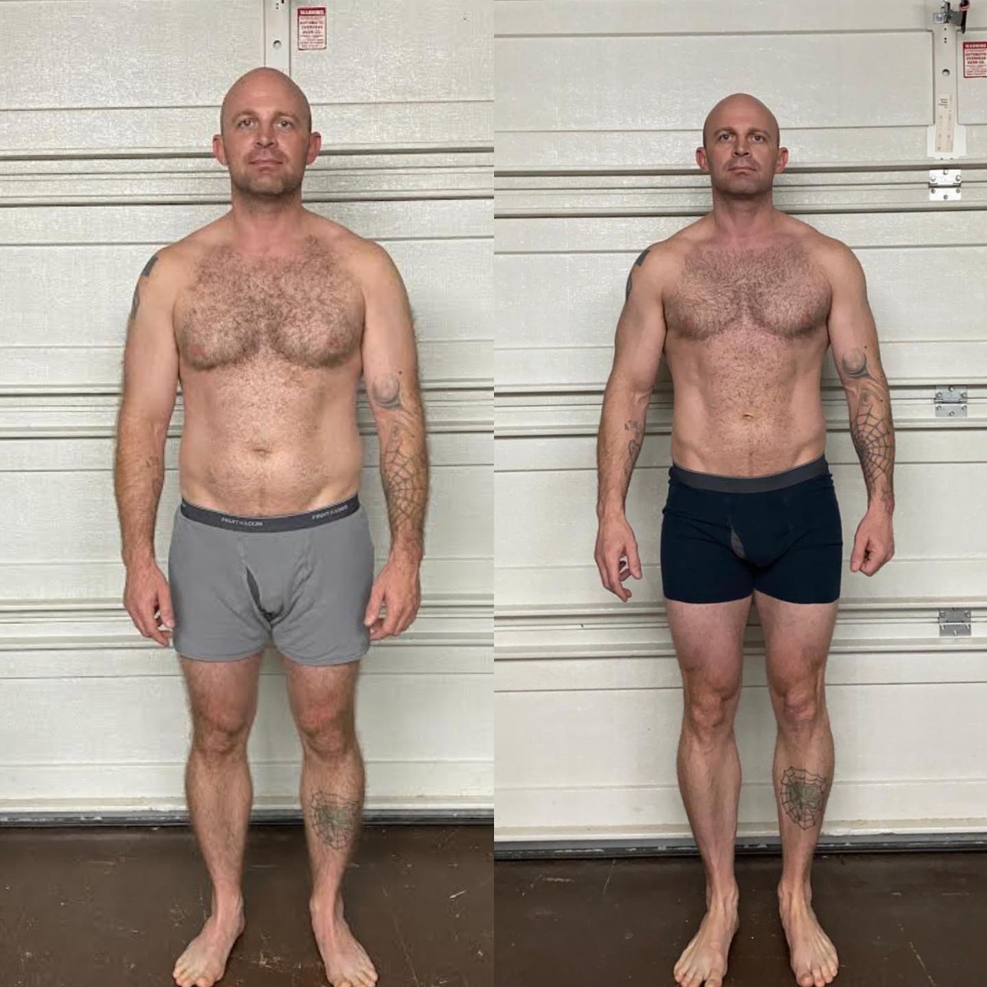 Client before and after photos